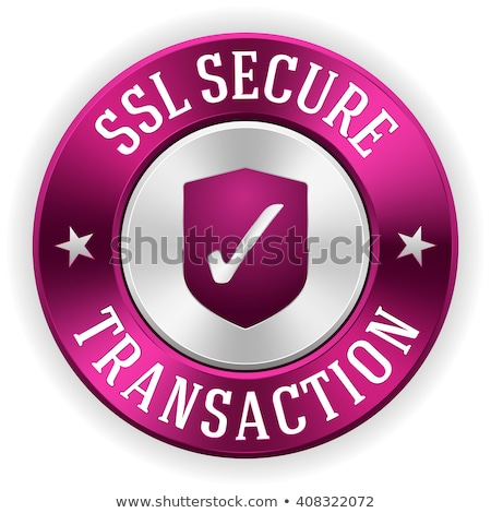 ストックフォト: Ssl Protected Purple Vector Icon Button