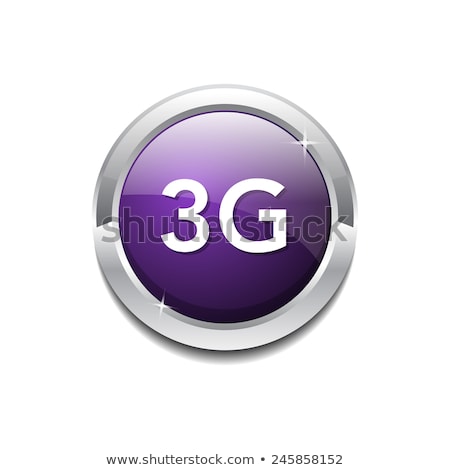 Stockfoto: 3g Sign Circular Purple Vector Button Icon