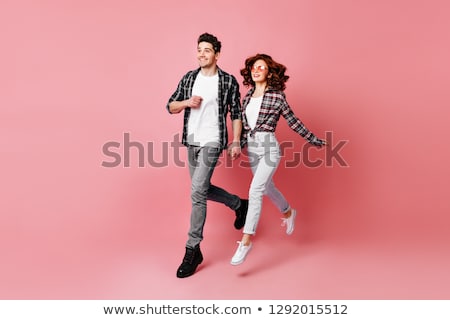 Stock fotó: Young Couple Studio Shot