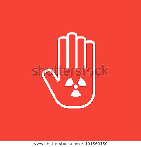 Foto stock: Ionizing Radiation Sign Line Icon