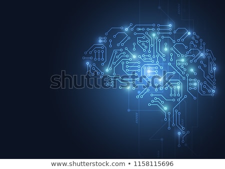 Zdjęcia stock: Artificial Intelligence Brain Microchip