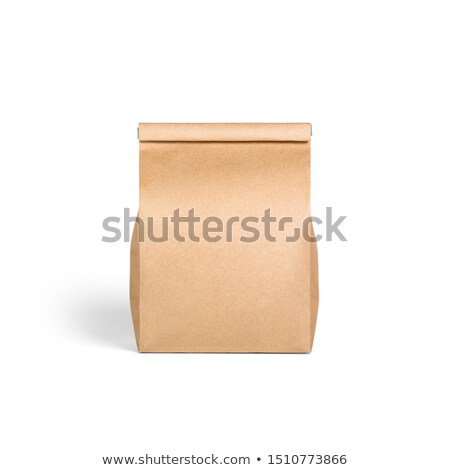 Imagine de stoc: Big Brown Paper Bag Isolated On White