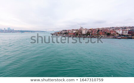 Foto stock: Landscape Panoramic View From The Sea To The Historical Part Of Istanbul Turkey