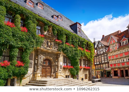 Foto d'archivio: Quedlinburg City Facades In Harz Germany