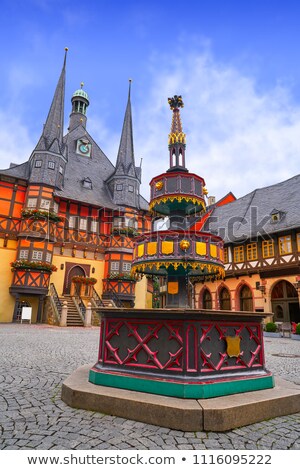 Сток-фото: Wernigerode Facades In Harz Germany Saxony