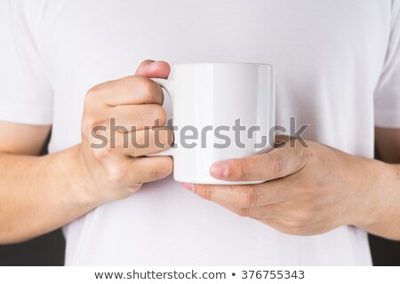 Stock fotó: Man Holding Mug