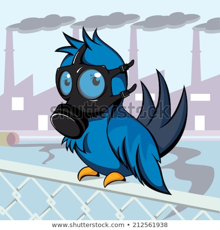 Stockfoto: Bird With A Gas Mask