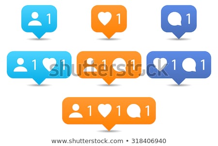 Zdjęcia stock: Social Network Icons Tooltips Speech Bubbles Likes Followers And Subscribers