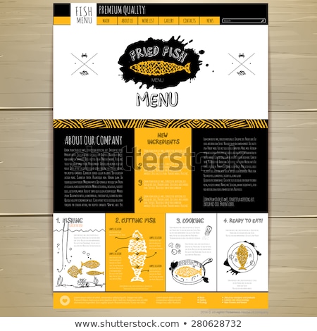 Stockfoto: Seafood Menu Concept Banner Header