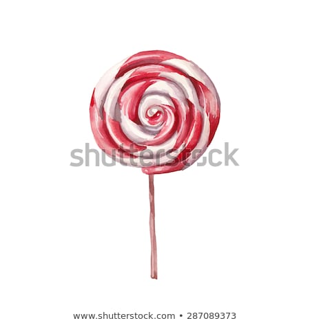 ストックフォト: Christmas Sticks Candy Vector Watercolor Candies With Red Cute