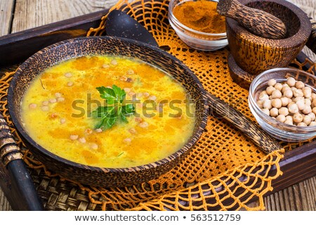 Stockfoto: Vegetarian Food Is Without Meat Soup With Chickpeas