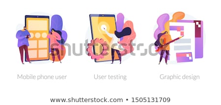 Stock photo: Mobile Application Development Vector Concept Metaphor