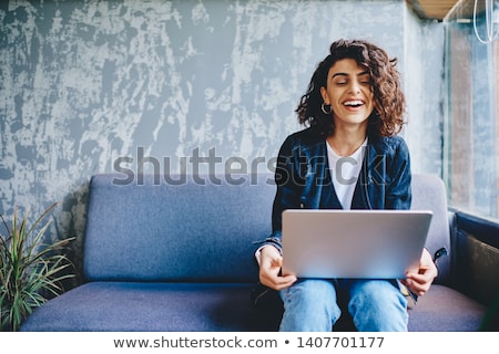 Stock fotó: Girls Laughing At Book