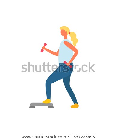 Pretty Fitness Woman With Dumbbells Foto stock © robuart