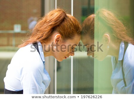 ストックフォト: Upset Sad Troubled Woman Having A Headache Bad Day