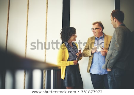 Сток-фото: Business People Chatting At Office