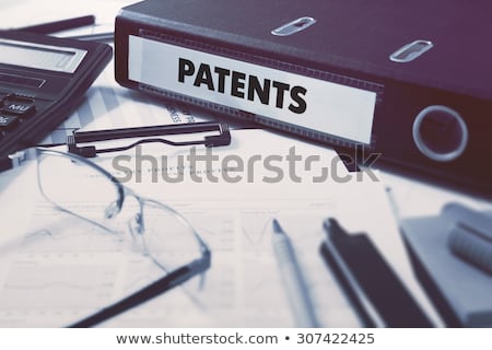 Foto stock: Office Folder With Inscription Patents