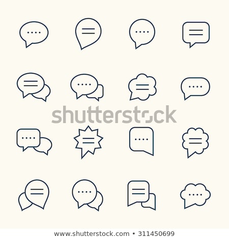 Zdjęcia stock: Outline Icons Set Speech Bubbles