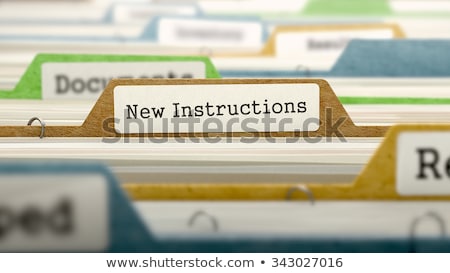 Stock foto: New Instructions Concept On Folder Register