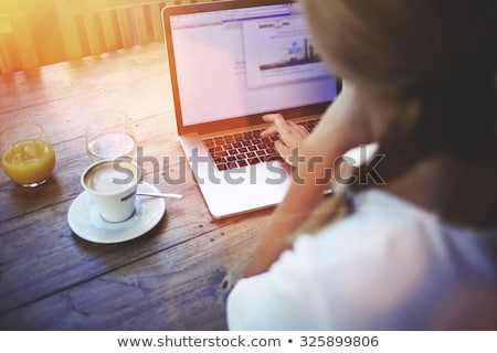 Foto stock: Computer Keyboard Coffee Time