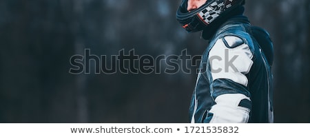 Stock photo: Biker On A Motorcycle