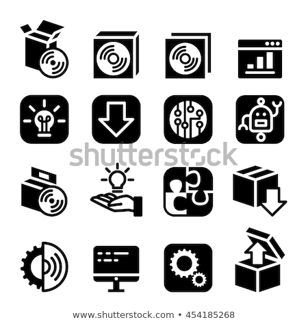 Сток-фото: Computer Software Package Installation Vector Illustration