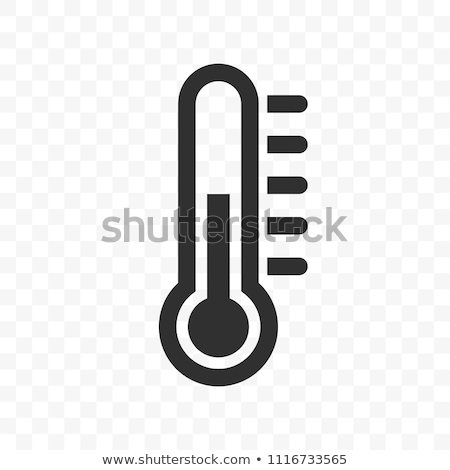 Stok fotoğraf: Thermometer With High Temperature Isolated Icon