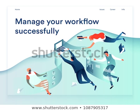 Stock foto: Workflow Landing Page Template