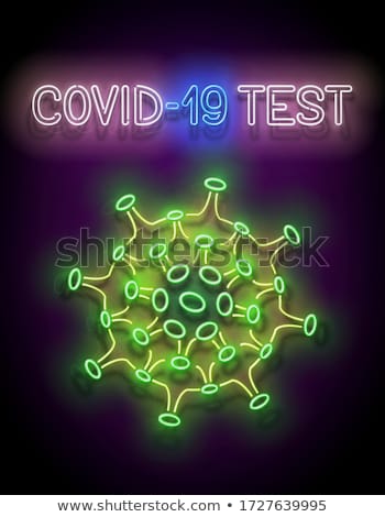 Stock foto: Glow Coronavirus Pathogen With Inscription