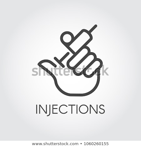 Stock photo: Immune Injection Icon Vector Outline Illustration