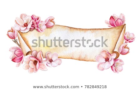 Foto stock: Romantic Parchment Isolated