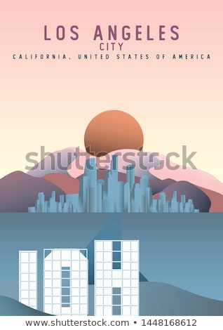 Stok fotoğraf: Sunset In Hollywood Forest Los Angeles