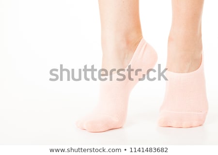 Stockfoto: Blue Dressed Girl With Colored Socks