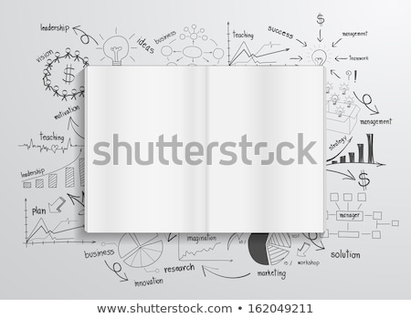 Foto stock: Note Book With Business Strategy