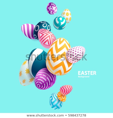 Foto stock: Colorful Easter Eggs Vector Set