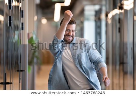 Foto stock: Business Man Dance Happy