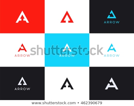 Stock fotó: Arrow Up Business Creative Icon Logo Template Abstract Letter A