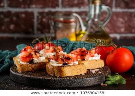 Stock photo: Green Salad With Crostini And Cheese