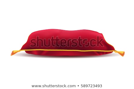 Zdjęcia stock: Red Velvet And Satin Pillow Vector Illustration