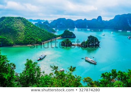 Stock fotó: Scenic View Of Islands In Halong Bay Vietnam Southeast Asia