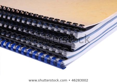 Foto stock: Macro Of Spiral Stack Of Books