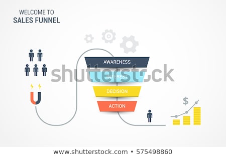 Stockfoto: Sales Funnel Management Concept Vector Illustration