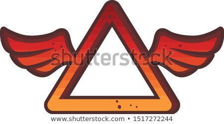 Сток-фото: Triangle Red Wing Theme Logo Sign Icon