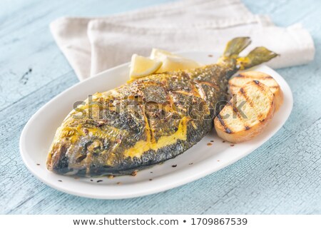 Stock fotó: Fried Saffron Sea Bream