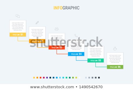 Foto d'archivio: Colorful Diagram Infographic Template Timeline With 6 Steps Modular Workflow Process For Business