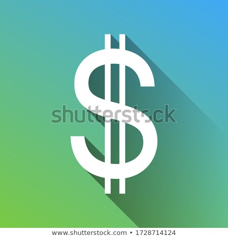 Stok fotoğraf: United States Dollar Sign Symbol In Green With Drop Shadow