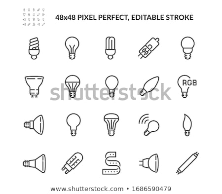 Foto stock: Bulb And Candle