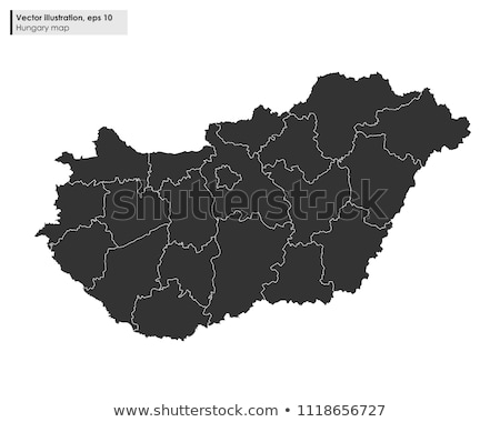 Stok fotoğraf: Map Of Hungary