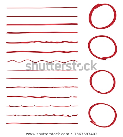 Zdjęcia stock: Red Marker Drawing Line