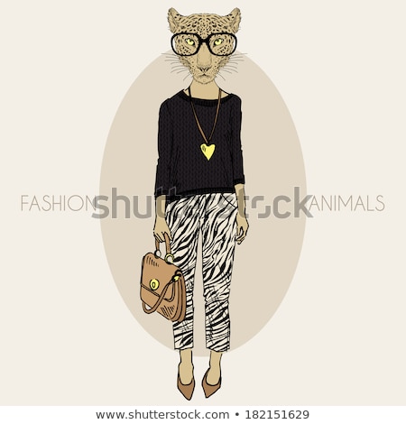 Stockfoto: Woman Dressed As A Leopard